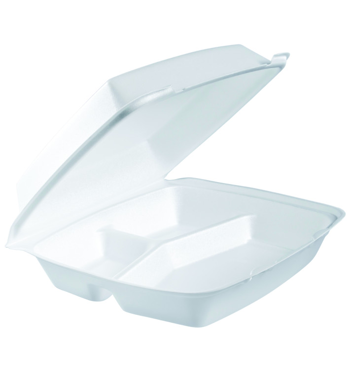 Boîte en FOAM MenuBOX 3 C. Blanc 240x235mm (200 Utes) Boîte en FOAM MenuBOX 3 C. Blanc 240x235mm (200 Utes)