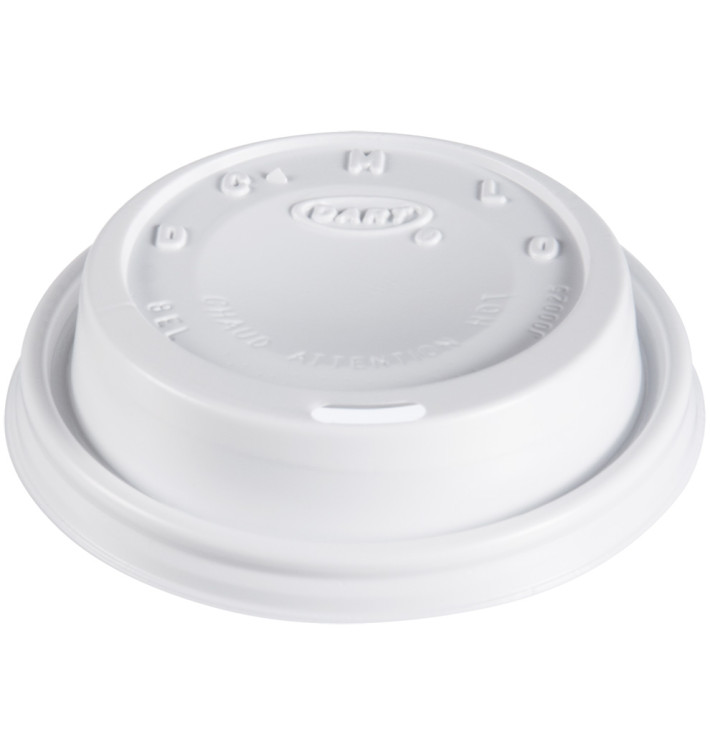 Couvercle plastique PS "Cappuccino" Blanc Ø8,1cm (100 Unités) Couvercle plastique PS "Cappuccino" Blanc Ø8,1cm (100 Unités)