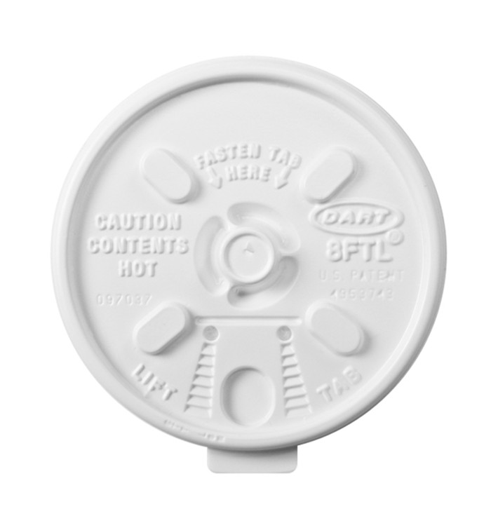 Plastic Deksel PS Hersluitbaar wit Ø8,1cm (1000 stuks) Plastic Deksel PS Hersluitbaar wit Ø8,1cm (1000 stuks)