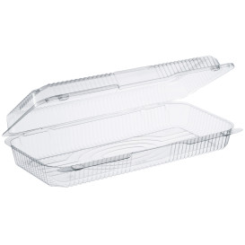 Plastic scharnierende Deli-Container OPS "StaenLock" transparant 1485ml (100 stuks) 