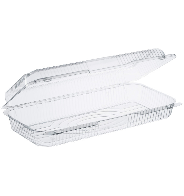 Plastic scharnierende Deli-Container OPS "StaenLock" transparant 1485ml (200 stuks) Plastic scharnierende Deli-Container OPS "StaenLock" transparant 1485ml (200 stuks)