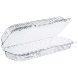 Plastic scharnierende Deli-Container OPS "StaenLock" transparant 770ml (250 stuks)