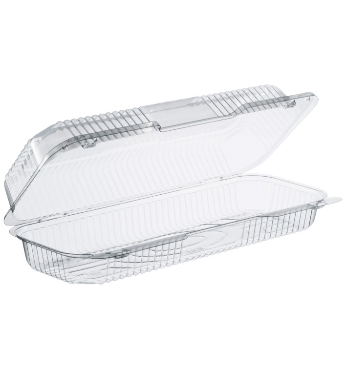 Barquette Plastique OPS "StayLock" charnière Transp. 770ml (250 Utés) Barquette Plastique OPS "StayLock" charnière Transp. 770ml (250 Utés)