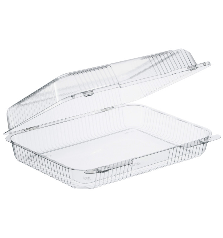 Plastic scharnierende Deli-Container OPS "StaenLock" transparant 1430ml (250 stuks) Plastic scharnierende Deli-Container OPS "StaenLock" transparant 1430ml (250 stuks)