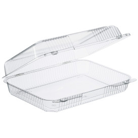 Plastic scharnierende Deli-Container OPS "StaenLock" transparant 1430ml (125 stuks) 