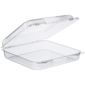 Barquette Plastique OPS "StayLock" charnière Transp. 1370ml (125 Utés)