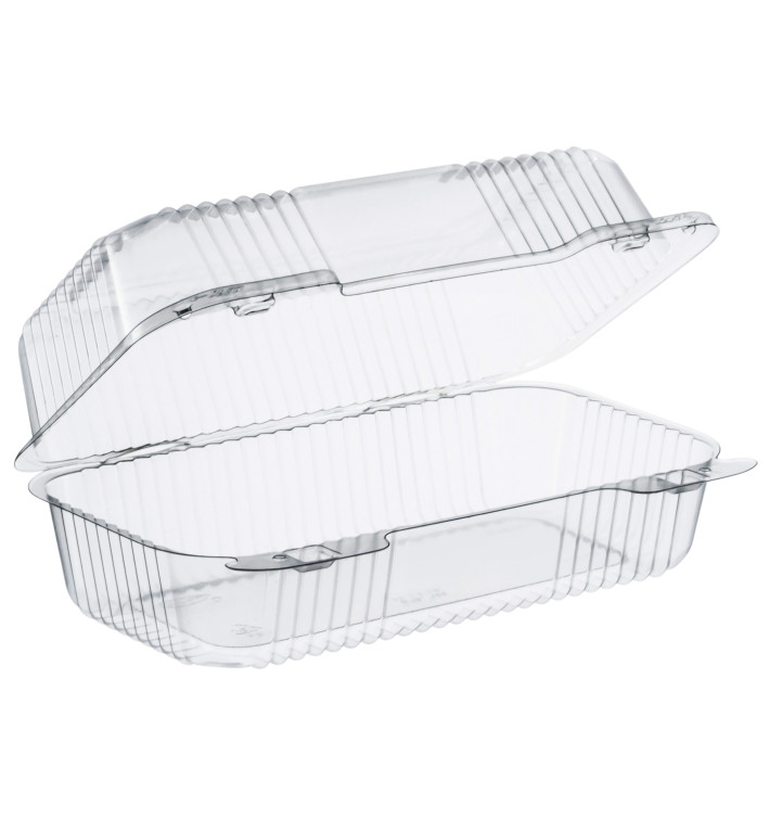 Barquette Plastique OPS "StayLock" charnière Transp. 878ml (250 Utés) Barquette Plastique OPS "StayLock" charnière Transp. 878ml (250 Utés)