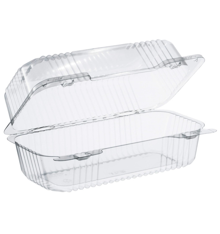 Plastic scharnierende Deli-Container OPS "StaenLock" transparant 707ml (125 stuks) Plastic scharnierende Deli-Container OPS "StaenLock" transparant 707ml (125 stuks)