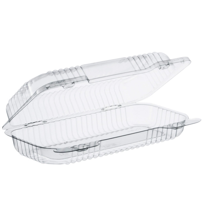 Plastic scharnierende Deli-Container OPS "StaenLock" transparant 440ml (250 stuks) Plastic scharnierende Deli-Container OPS "StaenLock" transparant 440ml (250 stuks)