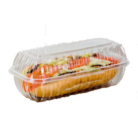 Boîte Couvercle Charnière OPS "Clear Seal" Pour Sandwich 290ml (100 Utés)