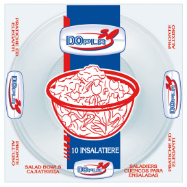 Plastic Kom PS transparant 2000ml Ø22cm (60 stuks)