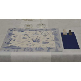 Set de Table papier 30x40cm "Marin" Bleu 50g (500 Utés)