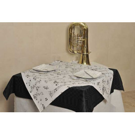 Voorgesneden papieren tafelkleed "musical" 37g 1x1m (400 stuks) 