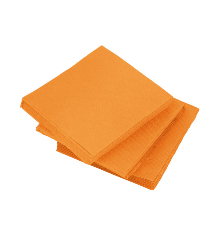 Papieren servet Micropunt oranje 20x20cm 2C (2.400 stuks)