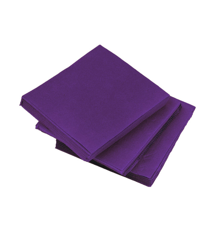 Serviette en Papier Micro Point 20x20cm Violet (2.400 Utés) Serviette en Papier Micro Point 20x20cm Violet (2.400 Utés)