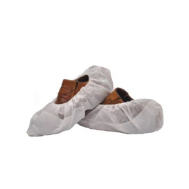 Wegwerp plastic schoen omhulsel met versterking van de tong TST PP CPE wit (500 stuks)