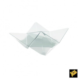 Proeving plastic kom PS "ofigami" transparant 10,3x10,3cm (500 stuks)