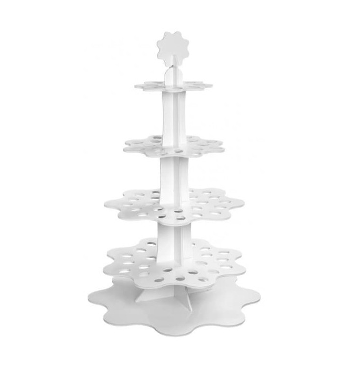 Etalerende stand voor voorgerechten en kegels "Flower" 75cm (1 stuk) Etalerende stand voor voorgerechten en kegels "Flower" 75cm (1 stuk)