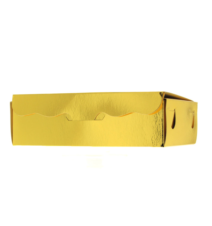 Papier bakkerij doos goud 11x6,5x2,5cm 100g (100 stuks) Papier bakkerij doos goud 11x6,5x2,5cm 100g (100 stuks)