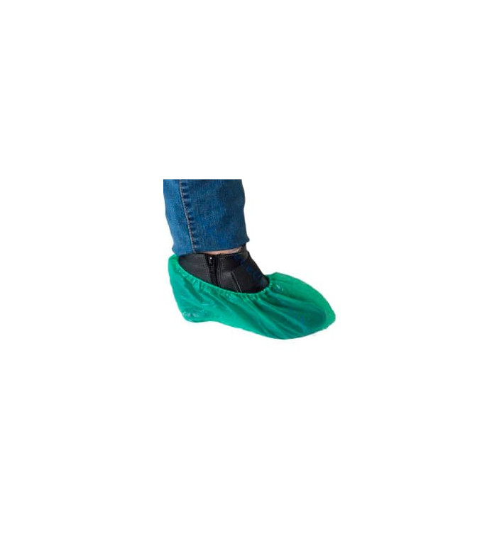 Wegwerp plastic schoen omhulsel PE CPE G160 groen (100 stuks) Wegwerp plastic schoen omhulsel PE CPE G160 groen (100 stuks)