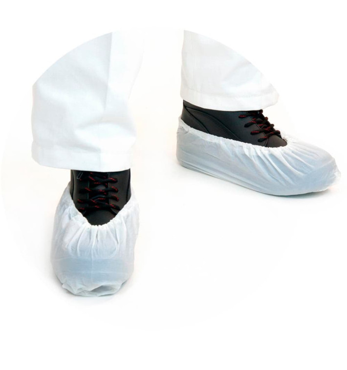 Surchaussures Polyéthylène CPE 40 Microns Blanc (100 Utés)