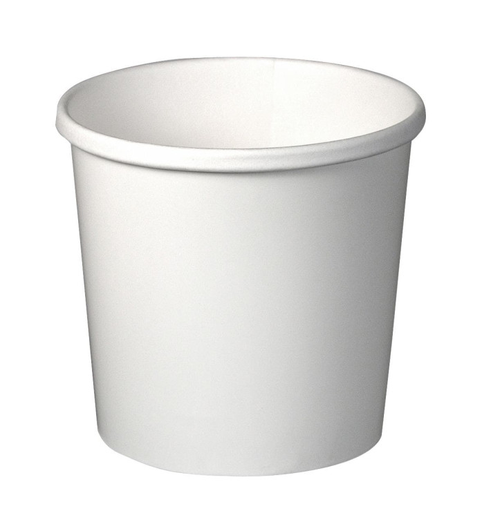 Papieren Container wit 12Oz/355ml Ø9,1cm (500 stuks) Papieren Container wit 12Oz/355ml Ø9,1cm (500 stuks)