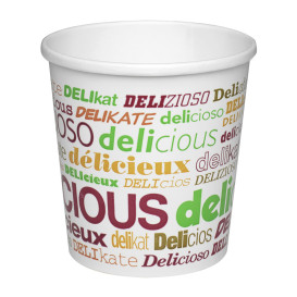 Papieren soep kom "Delicius" 16Oz/473ml Ø9,8cm (25 stuks) 