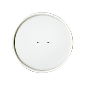 Couvercle Plat en Papier Blanc Ø9,8cm (25 Unités)