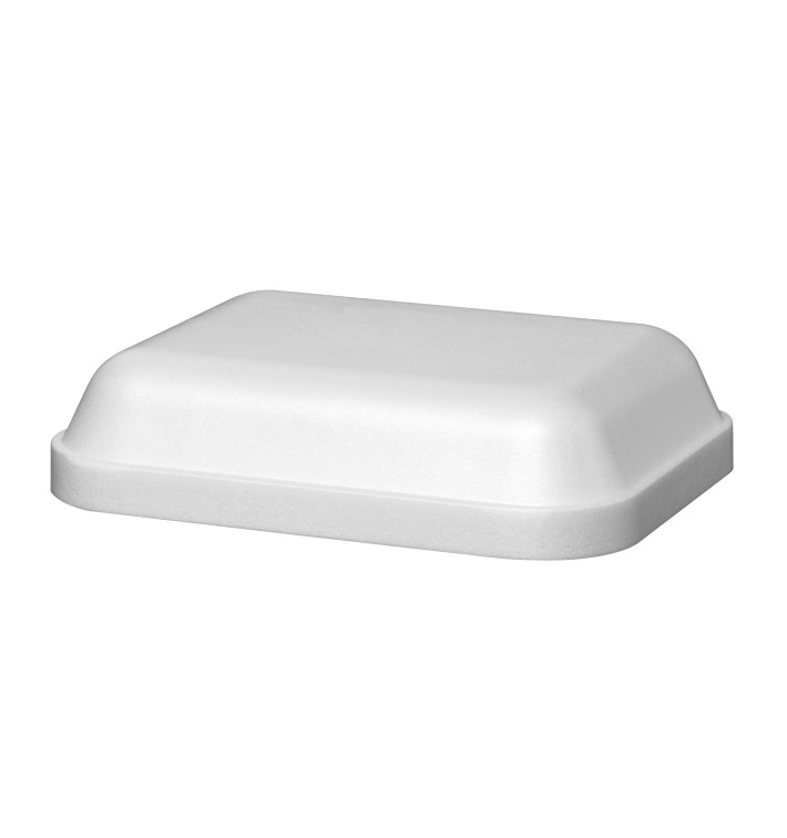 Couvercle pour Barquette Rectangulaire Foam Blanc 430ml (500 Unités) Couvercle pour Barquette Rectangulaire Foam Blanc 430ml (500 Unités)