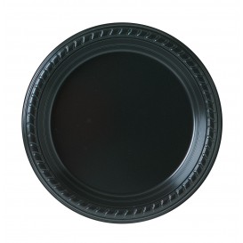 Assiette Plastique Party PS Plate Noir Ø180mm (500 Unités)
