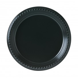 Assiette Plastique Party PS Plate Noir Ø230mm (500 Unités)