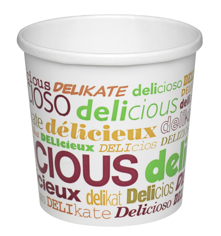 Papieren soep kom "Delicius" 26Oz/770ml Ø11,7cm (25 stuks) Papieren soep kom "Delicius" 26Oz/770ml Ø11,7cm (25 stuks)