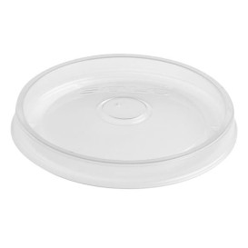 Couvercle Plat en Plastique PP Translucide Ø9,1cm (500 Unités)