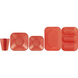 Assiette Plastique PP "X-Table" Orange 180mm (8 Utés)