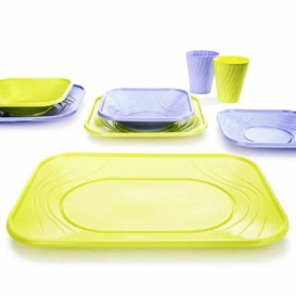 Assiette Plastique PP "X-Table" Violet 180mm (8 Utés)