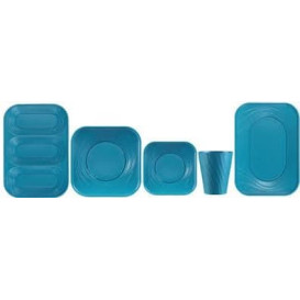 Plateau Plastique PP "X-Table" Turquoise 330x230mm (60 Utés)