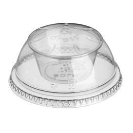 Dôme avec Coupe PET Cristal "Press&Dress" Ø9,2cm (50 Utés)