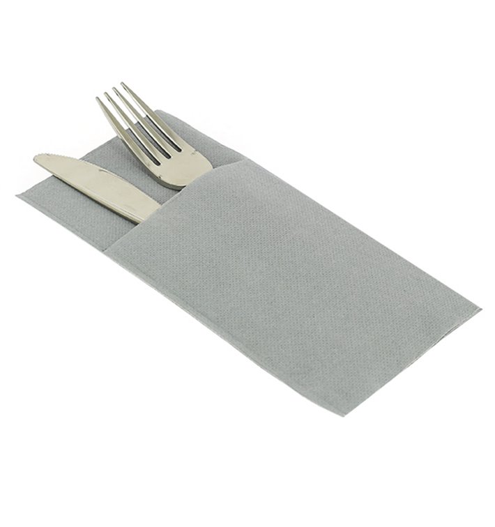 Serviette Kangourou en Airlaid Gris 40x40cm (30 Unités) Serviette Kangourou en Airlaid Gris 40x40cm (30 Unités)