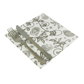 Airlaid Servetten "Cachemir" wit 40x40cm (50 stuks) 