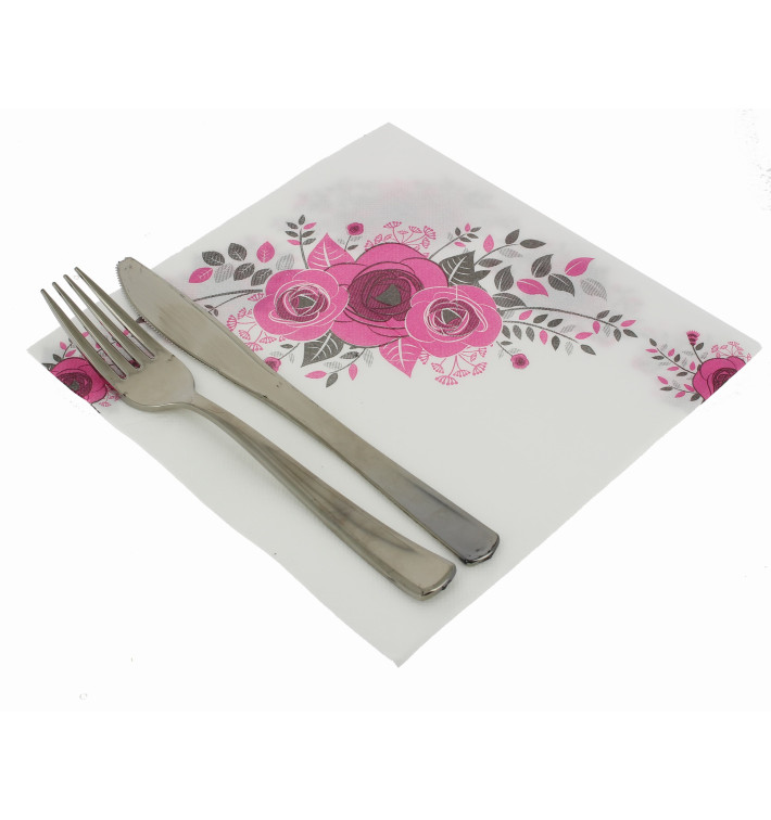 Airlaid Servetten "Bouquet" 40x40cm (600 stuks)