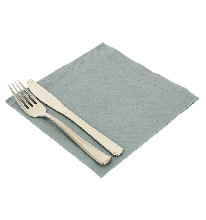 Serviette Papier Molletonnée Gris 40x40 (50 Unités) Serviette Papier Molletonnée Gris 40x40 (50 Unités)