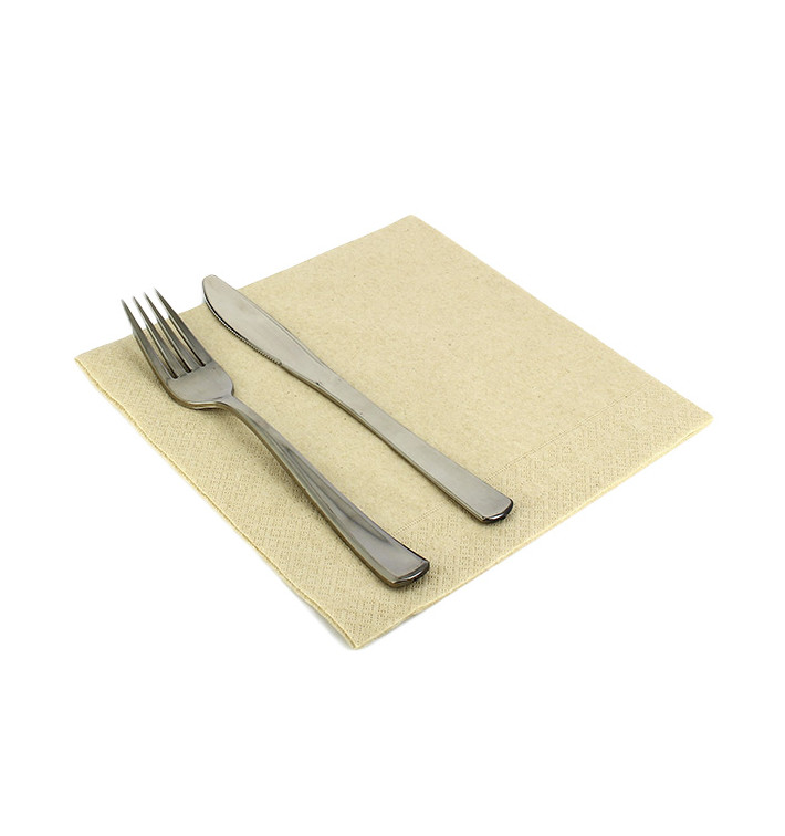 Serviette en Airlaid Crème 40x40cm (50 Unités)