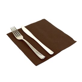 Serviette en Airlaid Marron 40x40cm (50 Unités)