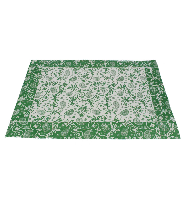 Set de Table papier 30x40cm "Cachemire" Vert 50g (2500 Utés) Set de Table papier 30x40cm "Cachemire" Vert 50g (2500 Utés)