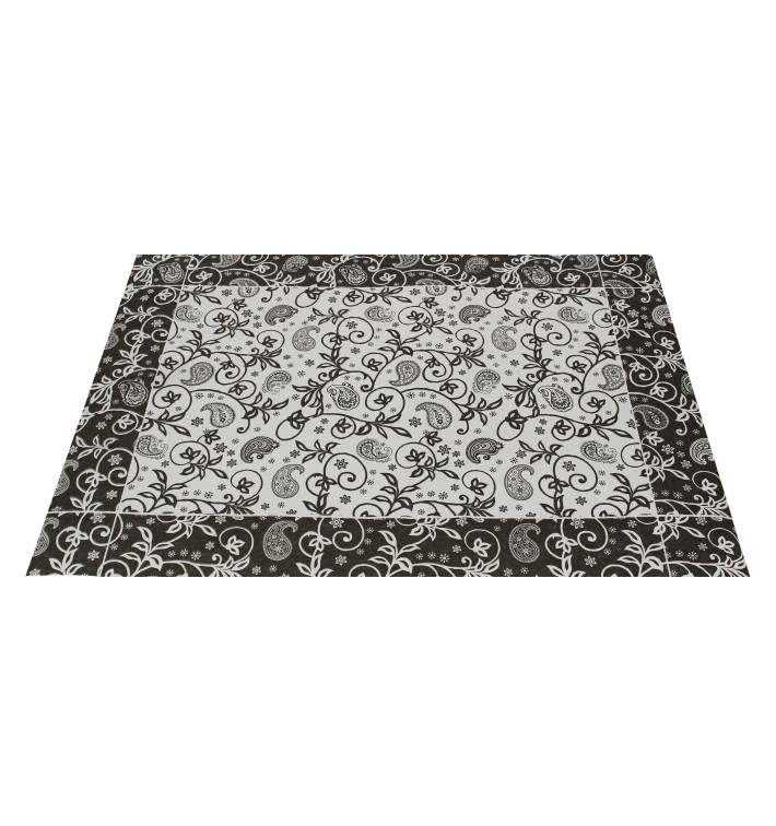 Papieren Placemats 30x40cm "Cachemir" zwart 50g (500 stuks) Papieren Placemats 30x40cm "Cachemir" zwart 50g (500 stuks)