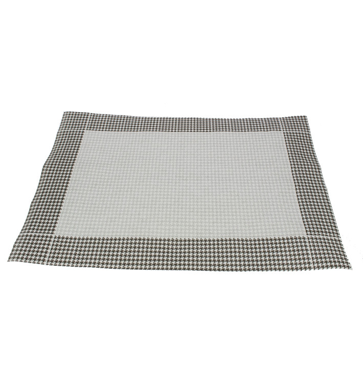 Papieren Placemats 30x40cm "Pata Gallo" zwart 50g (2500 stuks) Papieren Placemats 30x40cm "Pata Gallo" zwart 50g (2500 stuks)