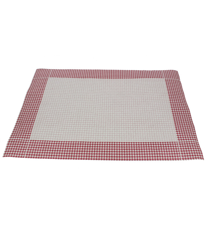 Papieren Placemats 30x40cm "Pata Gallo" bordeauxrood 50g (2500 stuks)