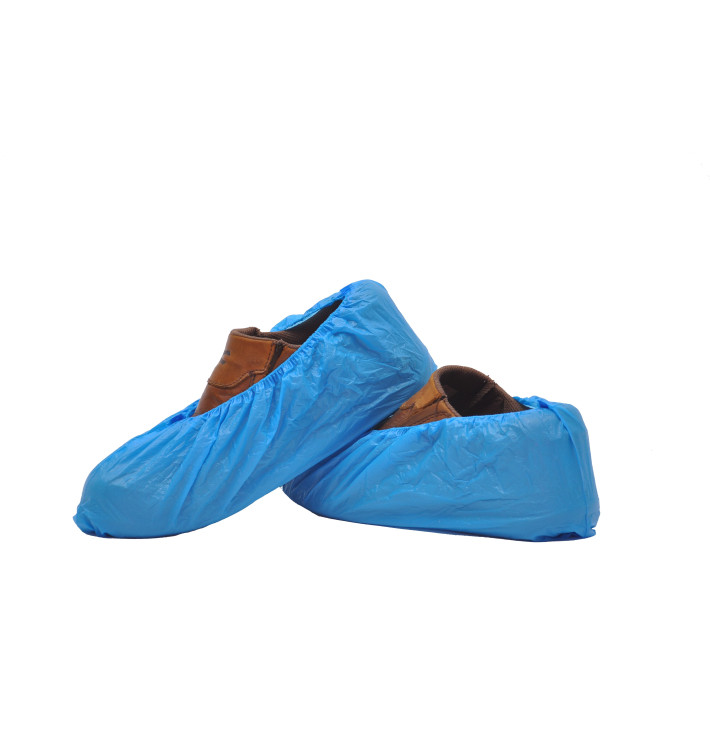 Wegwerp plastic schoen omhulsel PE CPE G160 blauw (2000 stuks) Wegwerp plastic schoen omhulsel PE CPE G160 blauw (2000 stuks)