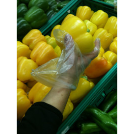 Plastic handschoenen grof PE transparant Block (100 stuks)