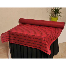 Novotex Tafelkleed rol bordeauxrood "Buen Provecho" P40cm 1,2x50m (6 stuks)